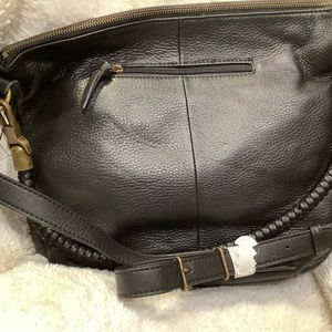 The Sak Collective NEW Varano Black Leather Crossbody Satchel Bag 108189 $169